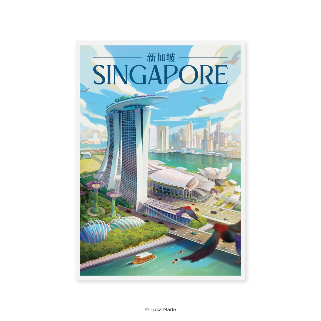 Lion City Vistas - Singapore Postcard