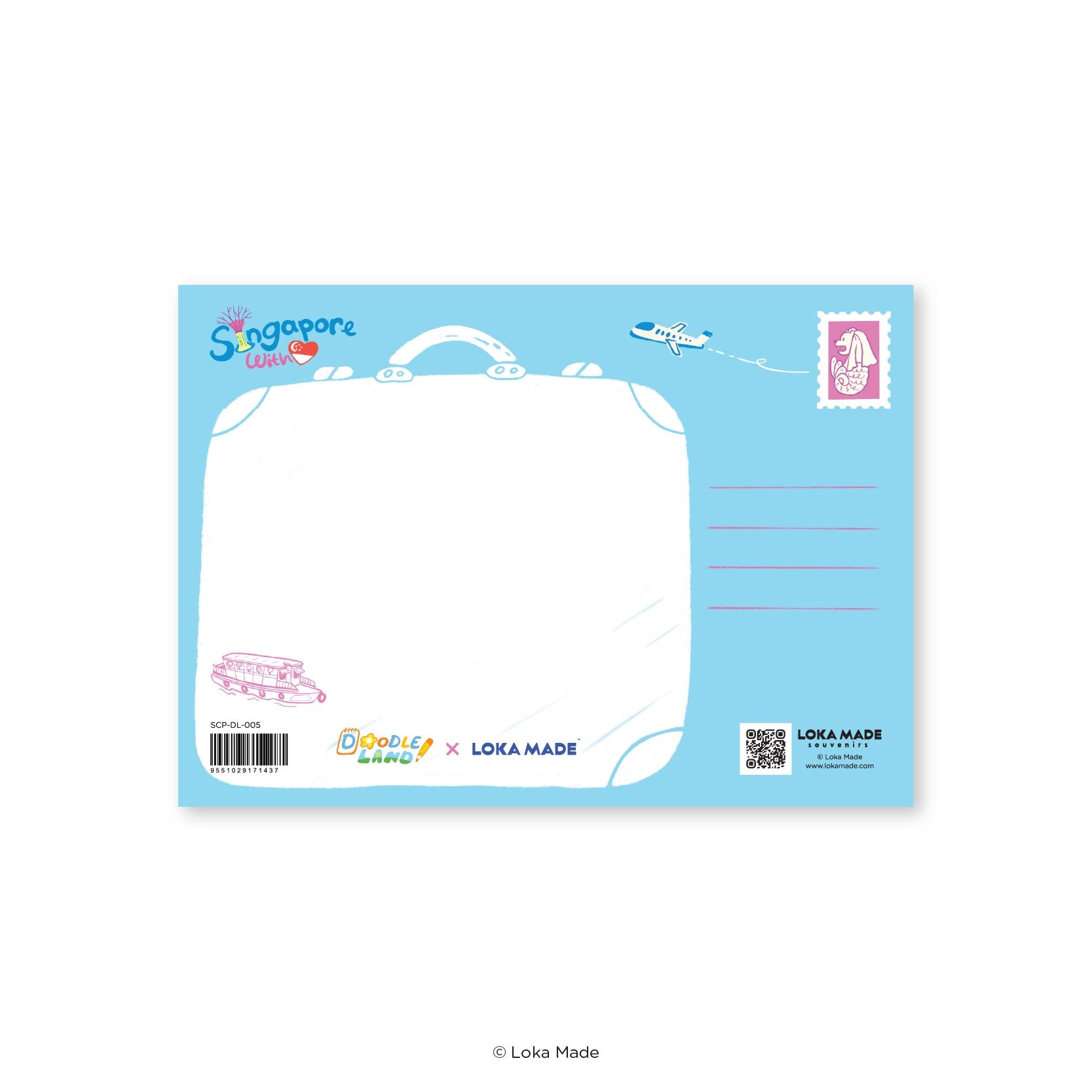 Doodle Land: Singapore On Foot - Singapore Postcard