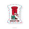 1950s Singapore Postbox - Singapore Diecut Postcard