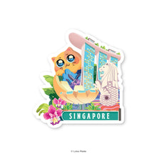 Load image into Gallery viewer, Whimsy in the Lion City - Singapore Diecut Postcard
