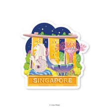 Load image into Gallery viewer, Mystic City Lights - Singapore Diecut Postcard
