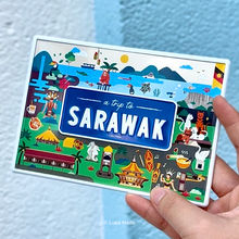 Load image into Gallery viewer, Metal Postcard ‘A Trip To Sarawak’
