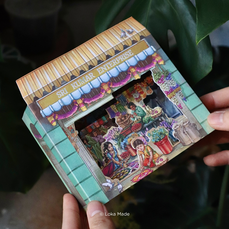 Peeking through Layering of Malaysia 'Colours of India's Heritage' - 3 Layer Greeting Card