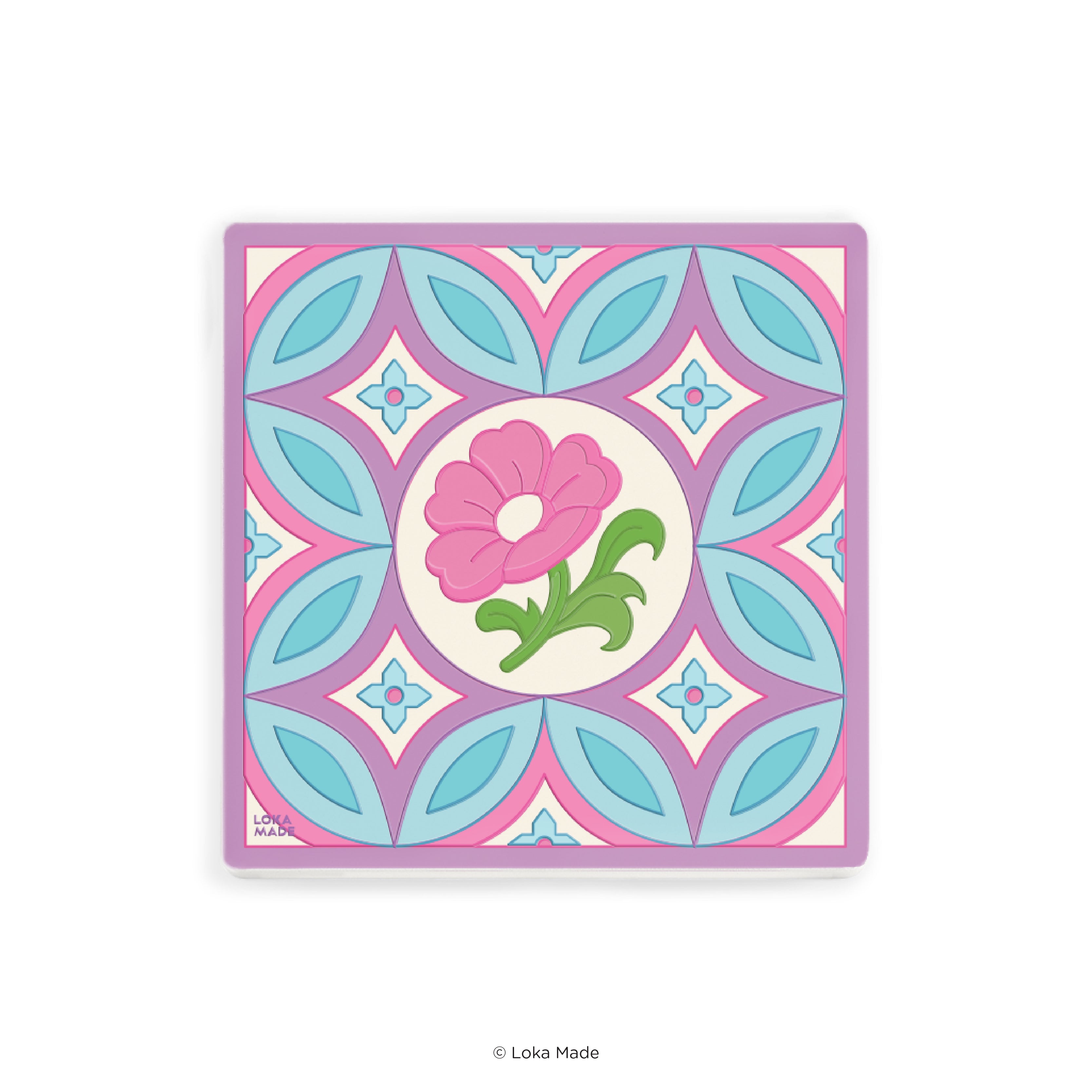 Tales of Tiles 'Petal Whirl' - Mosaic Coaster