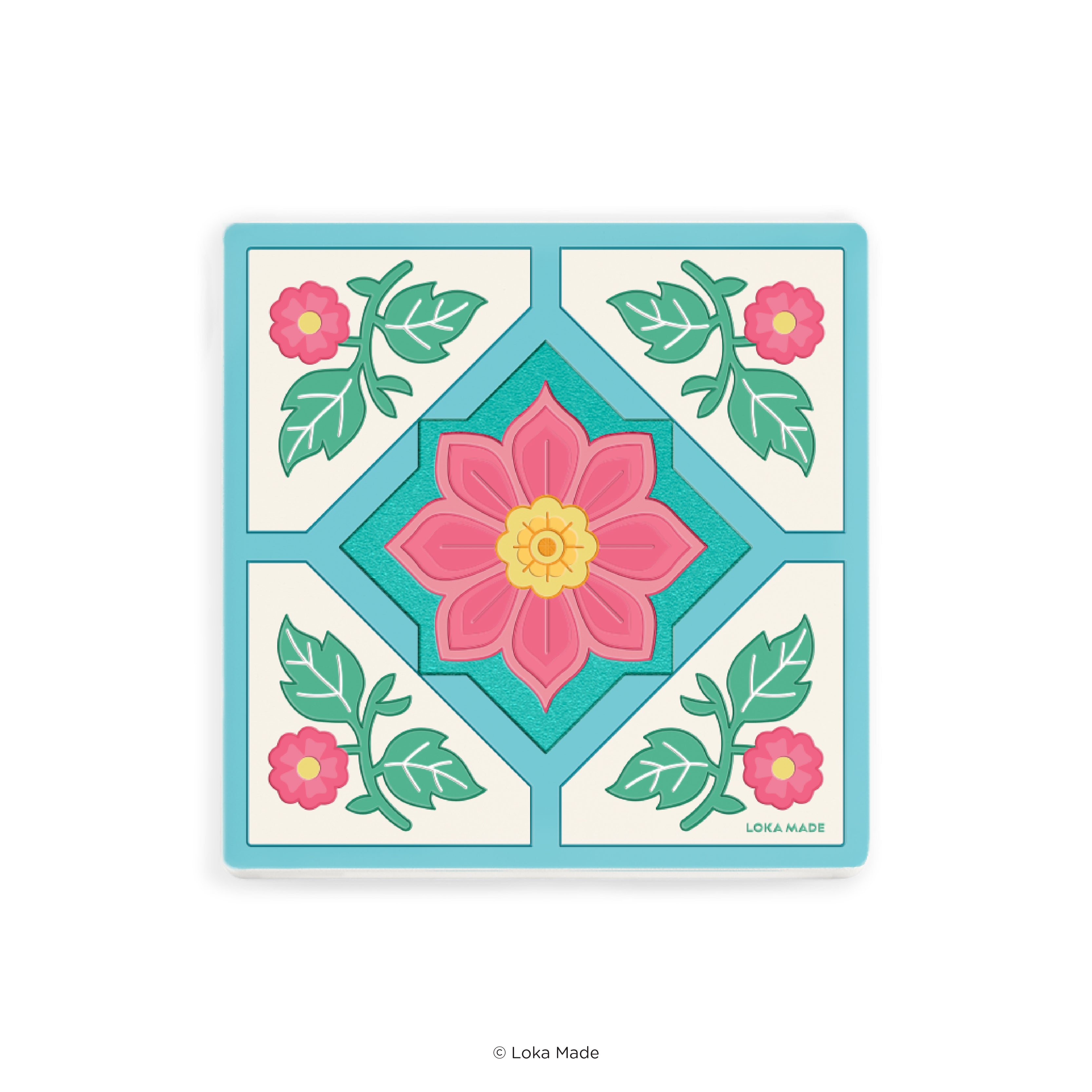 Tales of Tiles 'Petals of Harmony' - Mosaic Coaster