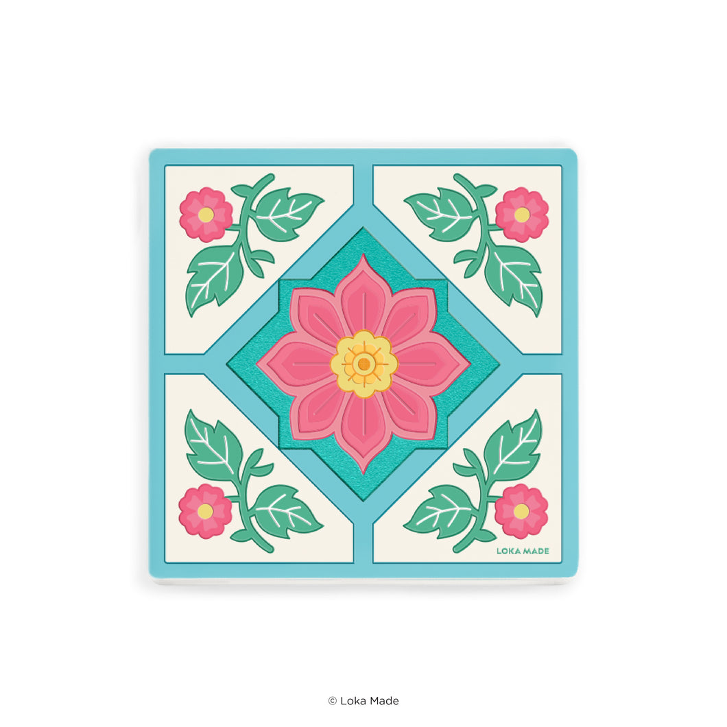 Petals of Harmony - Tiles Mosaic Coaster