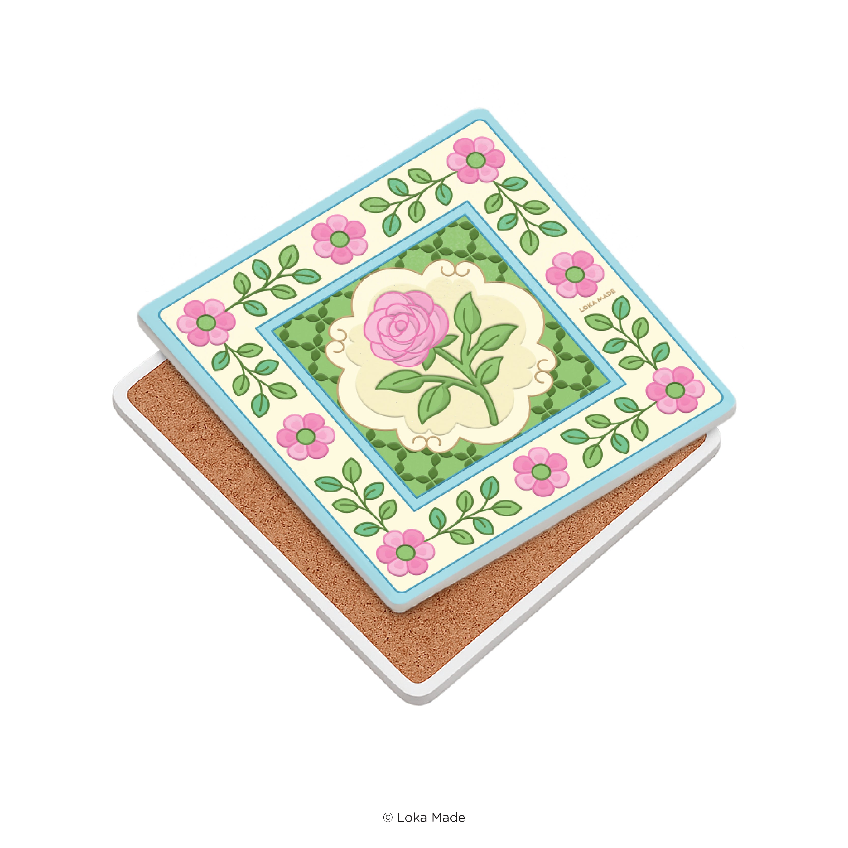 Blush Garden - Tiles Mosaic Coaster