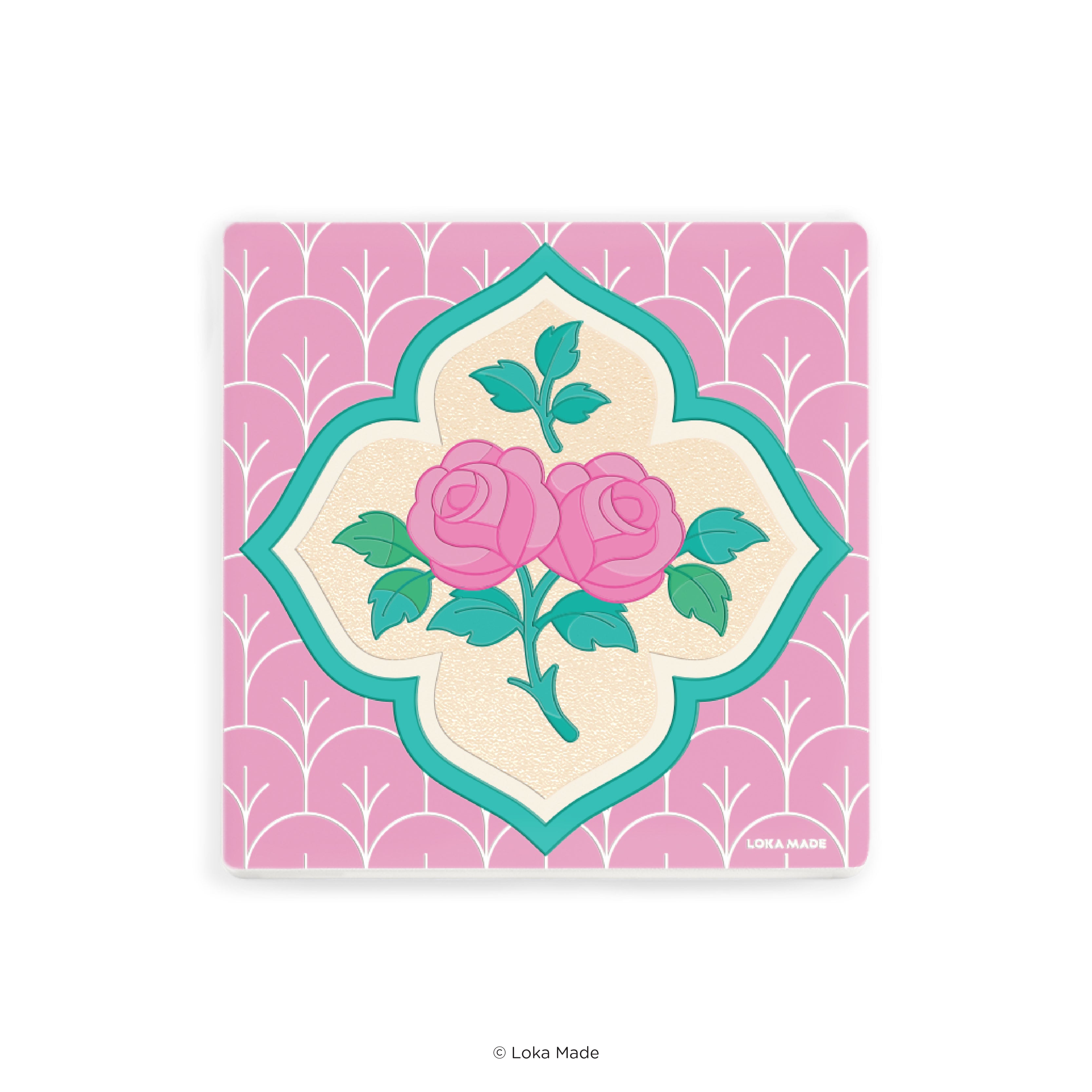 Tales of Tiles 'Twilight Rose' - Mosaic Coaster