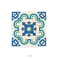 Load image into Gallery viewer, Cerulean Crest - Tiles Mosaic Coaster
