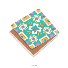 Load image into Gallery viewer, Floral Kaleidoscope - Tiles Mosaic Coaster
