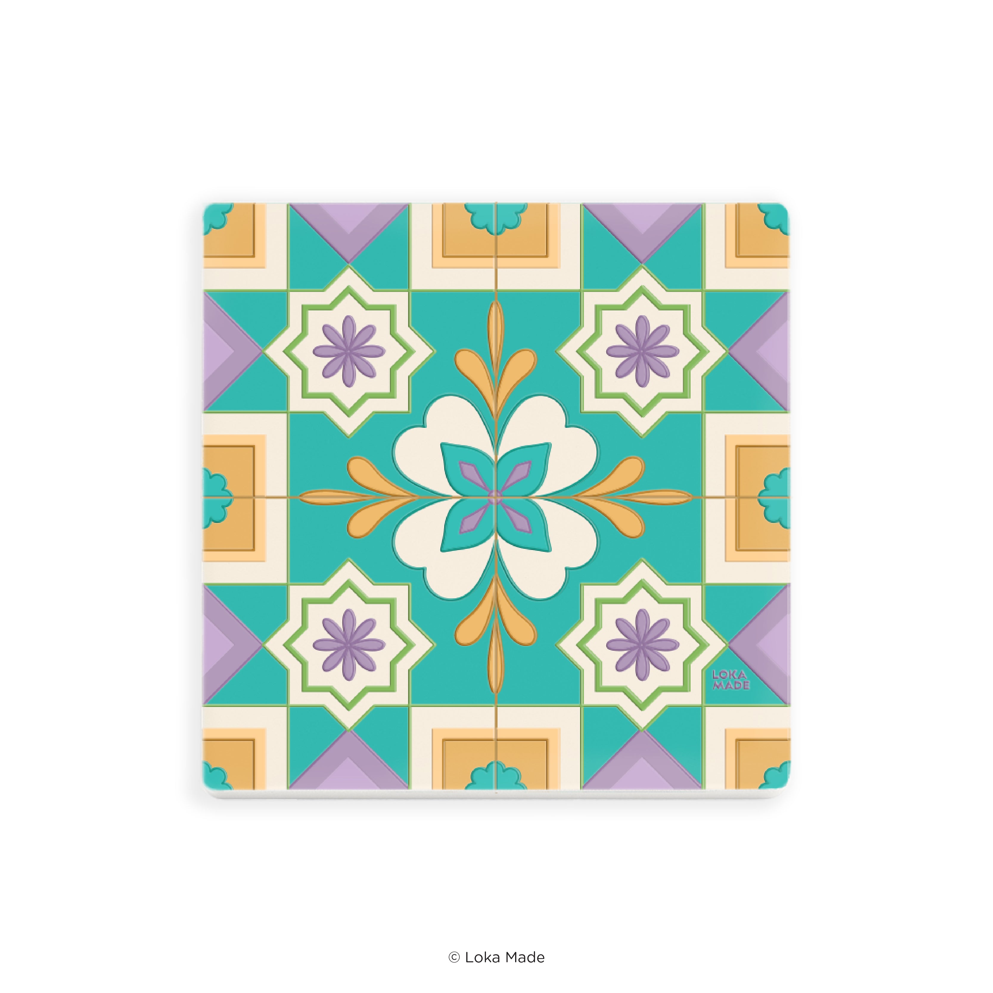 Tales of Tiles 'Floral Kaleidoscope' - Mosaic Coaster