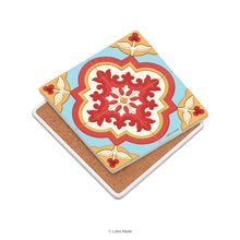 Load image into Gallery viewer, Crimson Bloom - Tiles Mosaic Coaster
