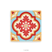 Load image into Gallery viewer, Crimson Bloom - Tiles Mosaic Coaster
