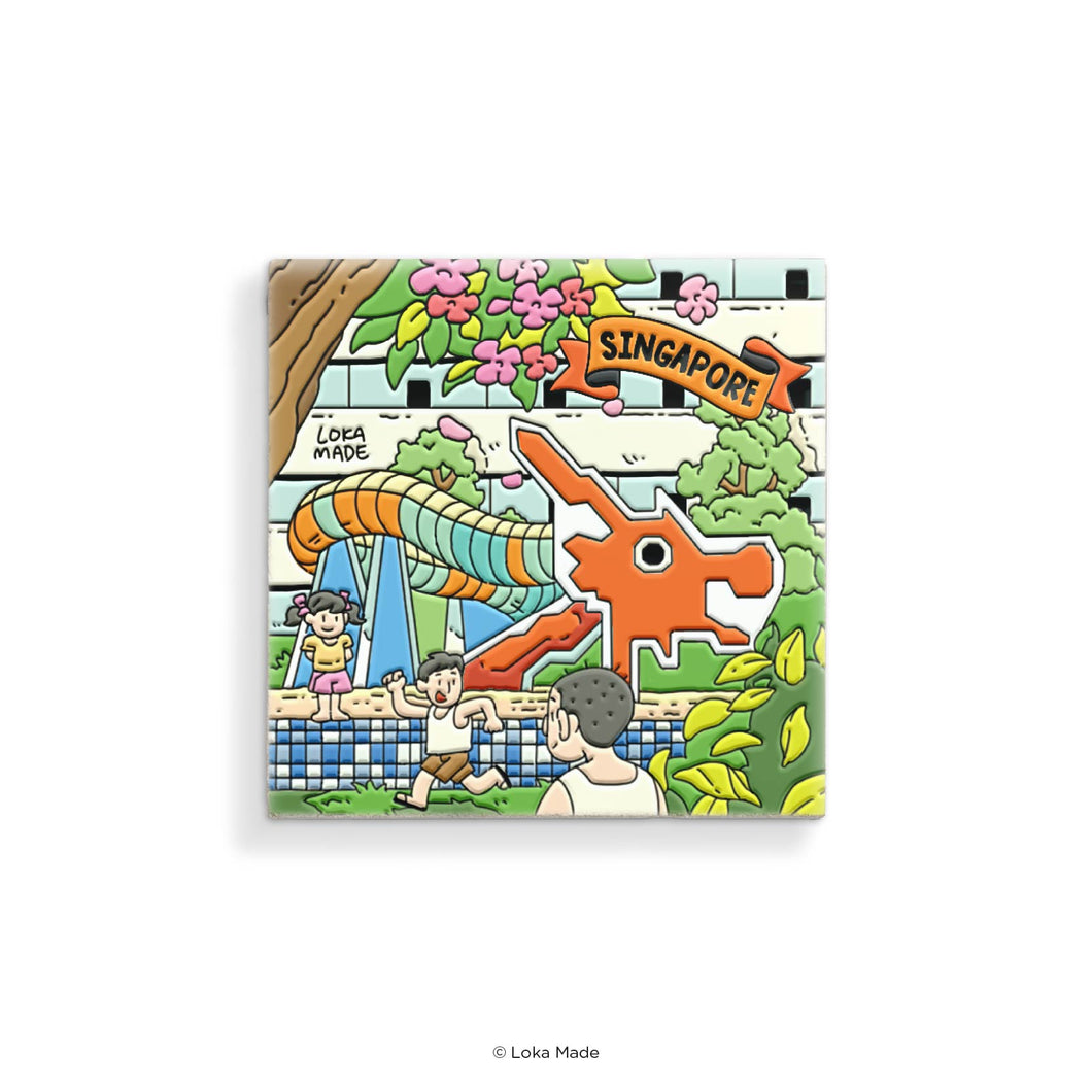 Scene by Seen: Dragon Playground, Singapore - Ceramic Magnet