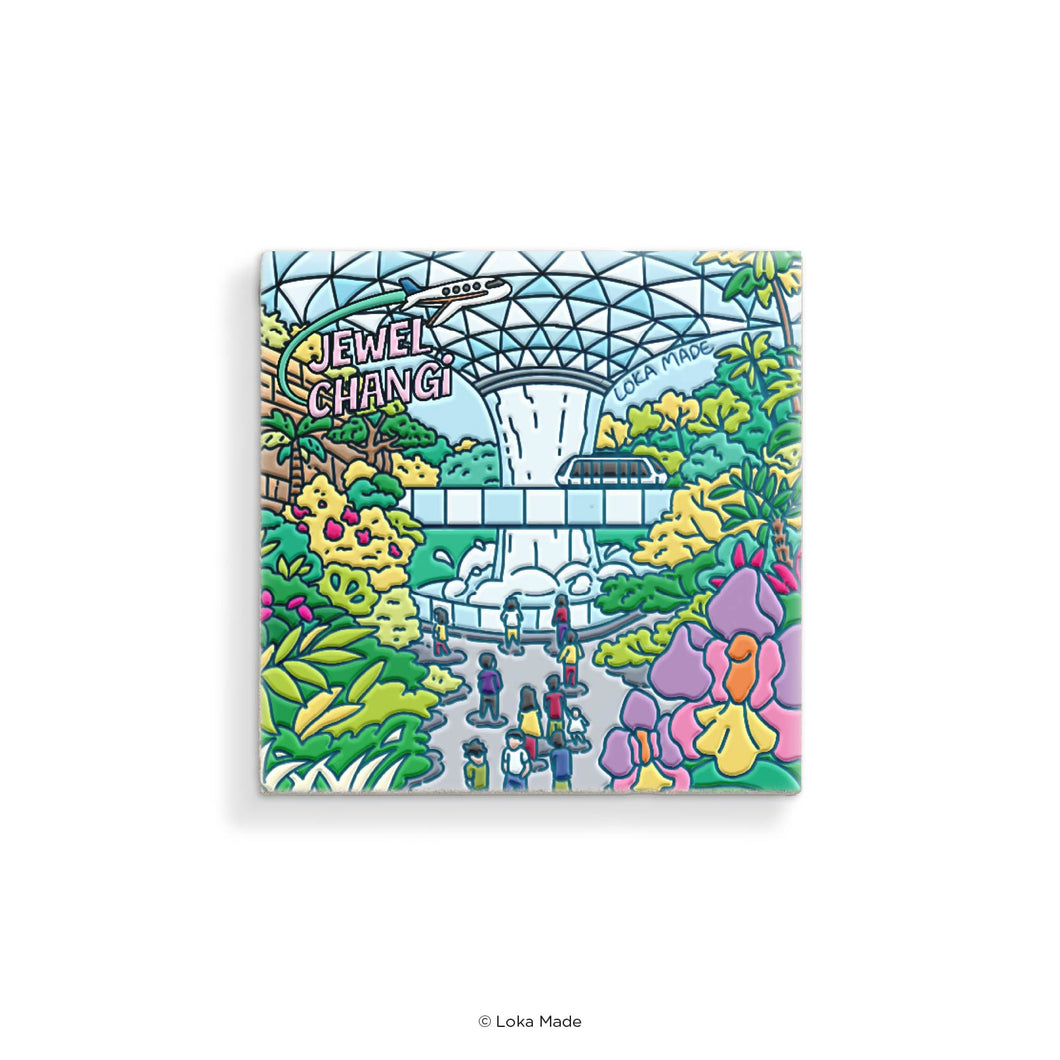 Scene by Seen: Jewel Changi Airport, Singapore - Ceramic Magnet