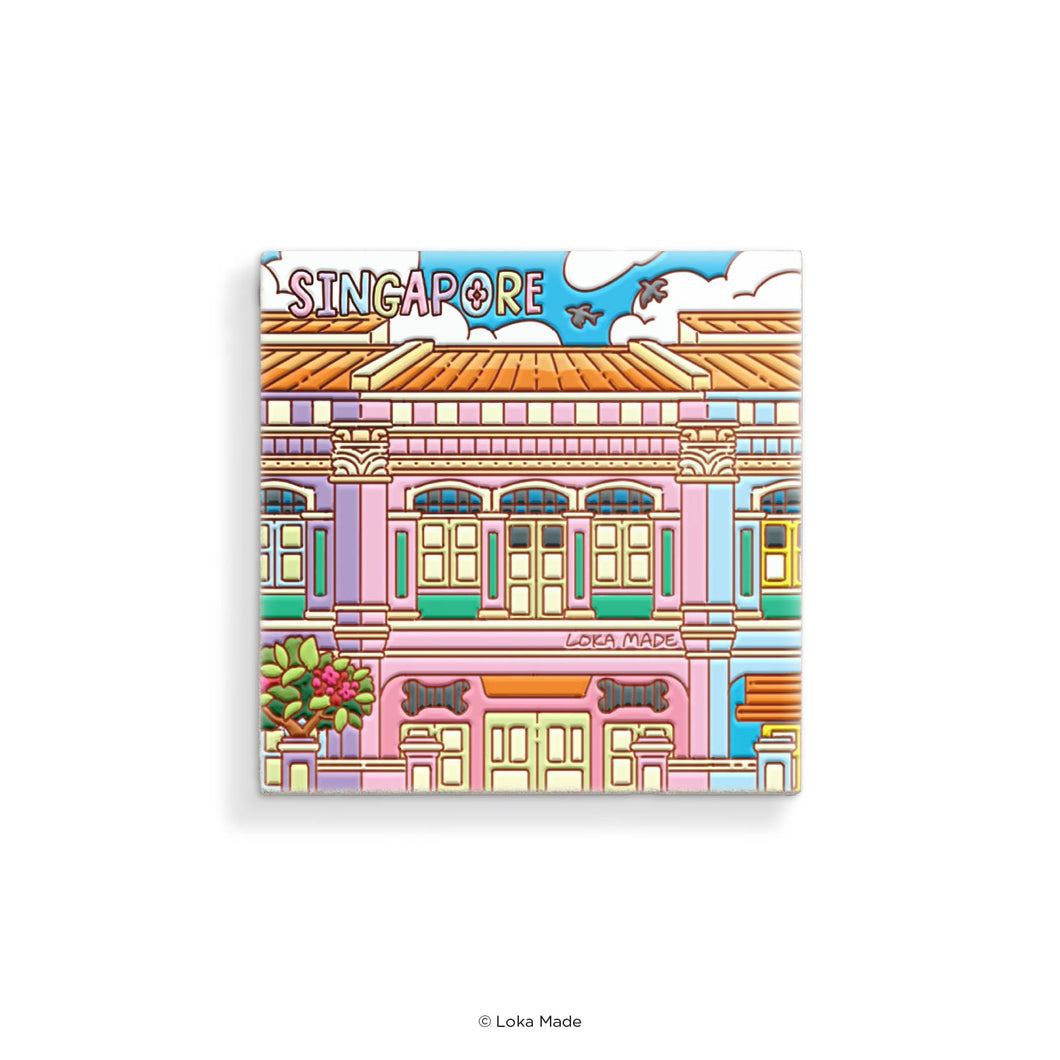 Scene by Seen: Peranakan Houses, Singapore - Ceramic Magnet