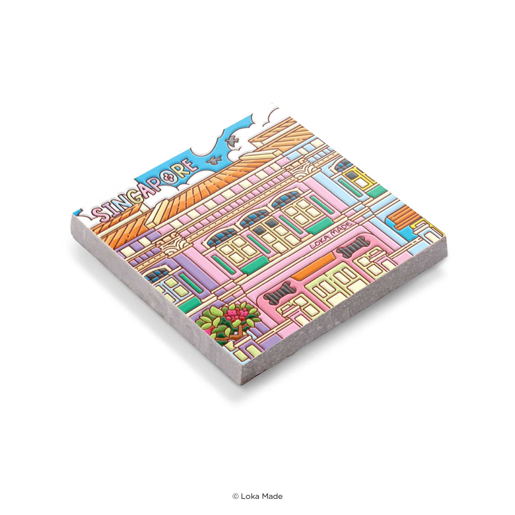 Scene by Seen 'Peranakan Houses, Singapore' - Mosaic Tiles