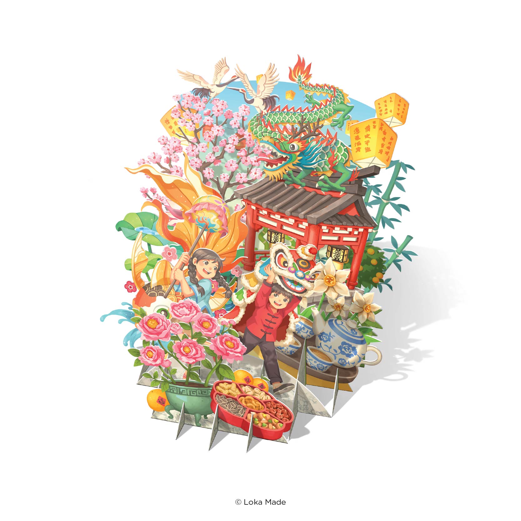 360° 3D Greetings Card: Festive Adventures