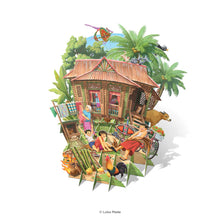Load image into Gallery viewer, 360° 3D Greeting Card:  Kampung Rustic Charm
