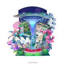 Load image into Gallery viewer, 360° 3D Greeting Card:  Fantasy View of Singapore TP11

