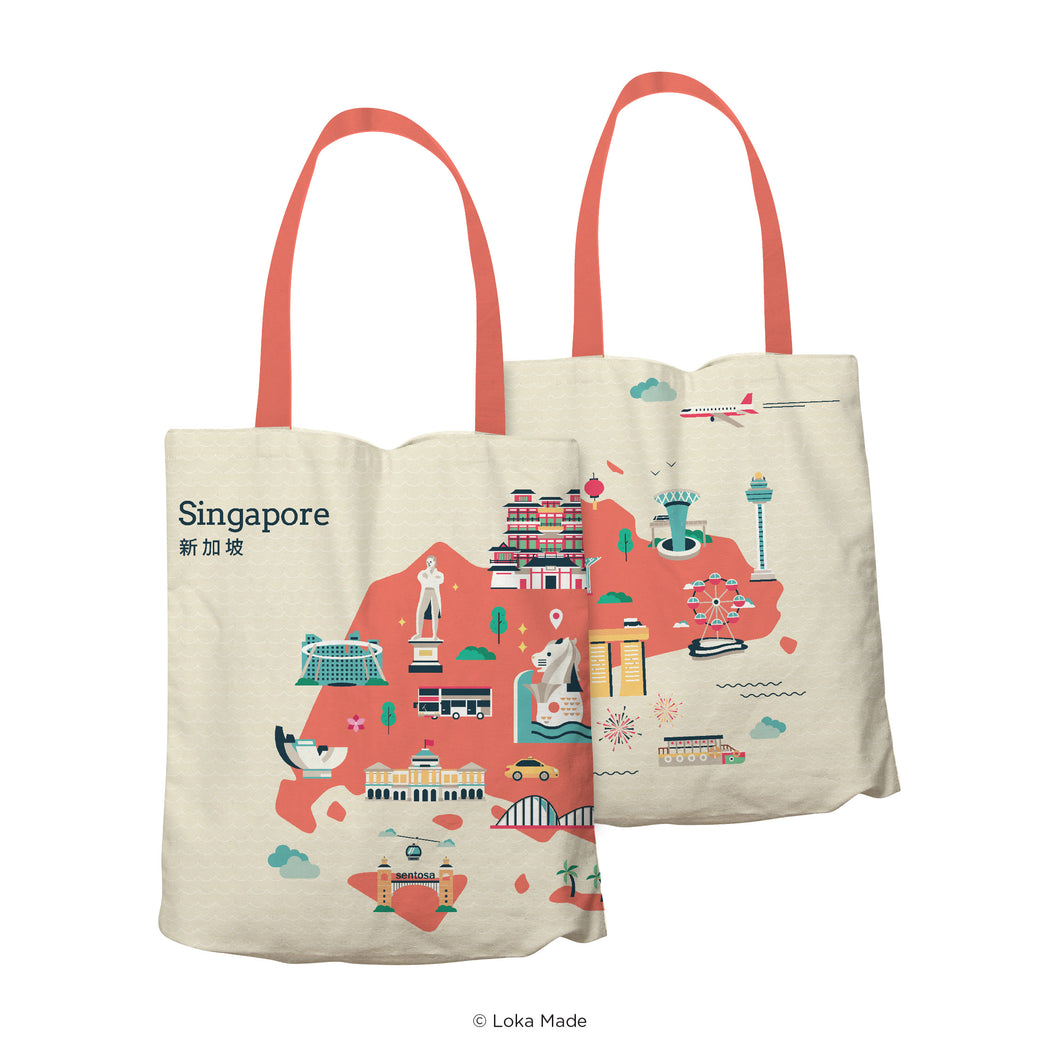 Singapore from the Skies - Tote Bag