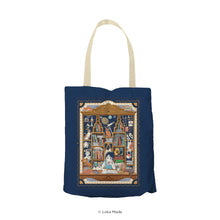 Load image into Gallery viewer, Bookshop Adventures &#39;Midnight Pages&#39; - Tote Bag
