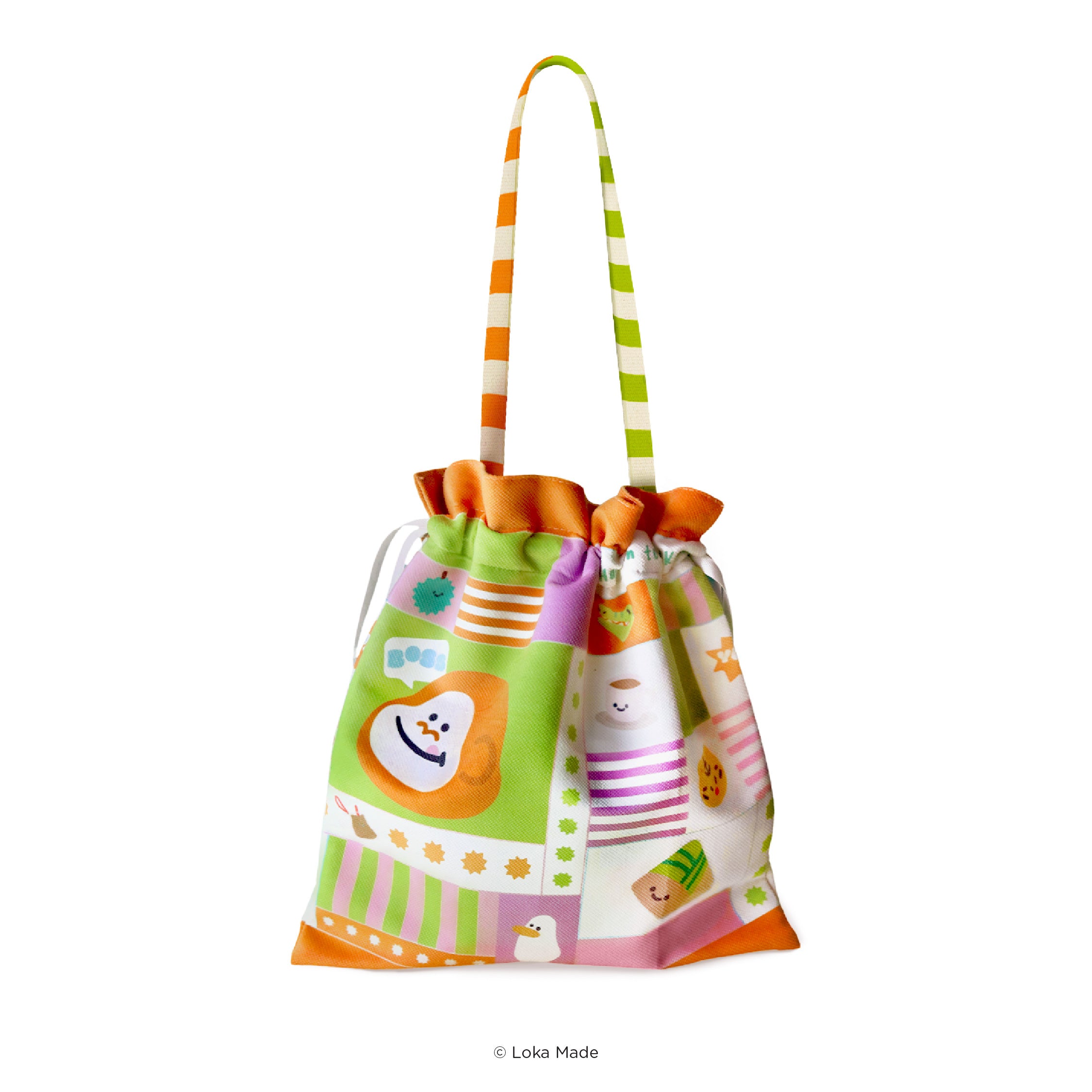 Kawan-Haiwan 'Sunny Side Friends' - Drawstring Tote Bag