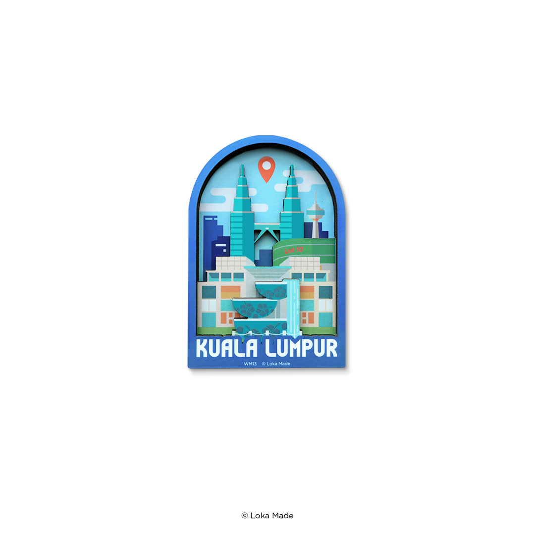 Loka Made Woodee Magnet 'The Heart of Malaysia' - Wood Magnet