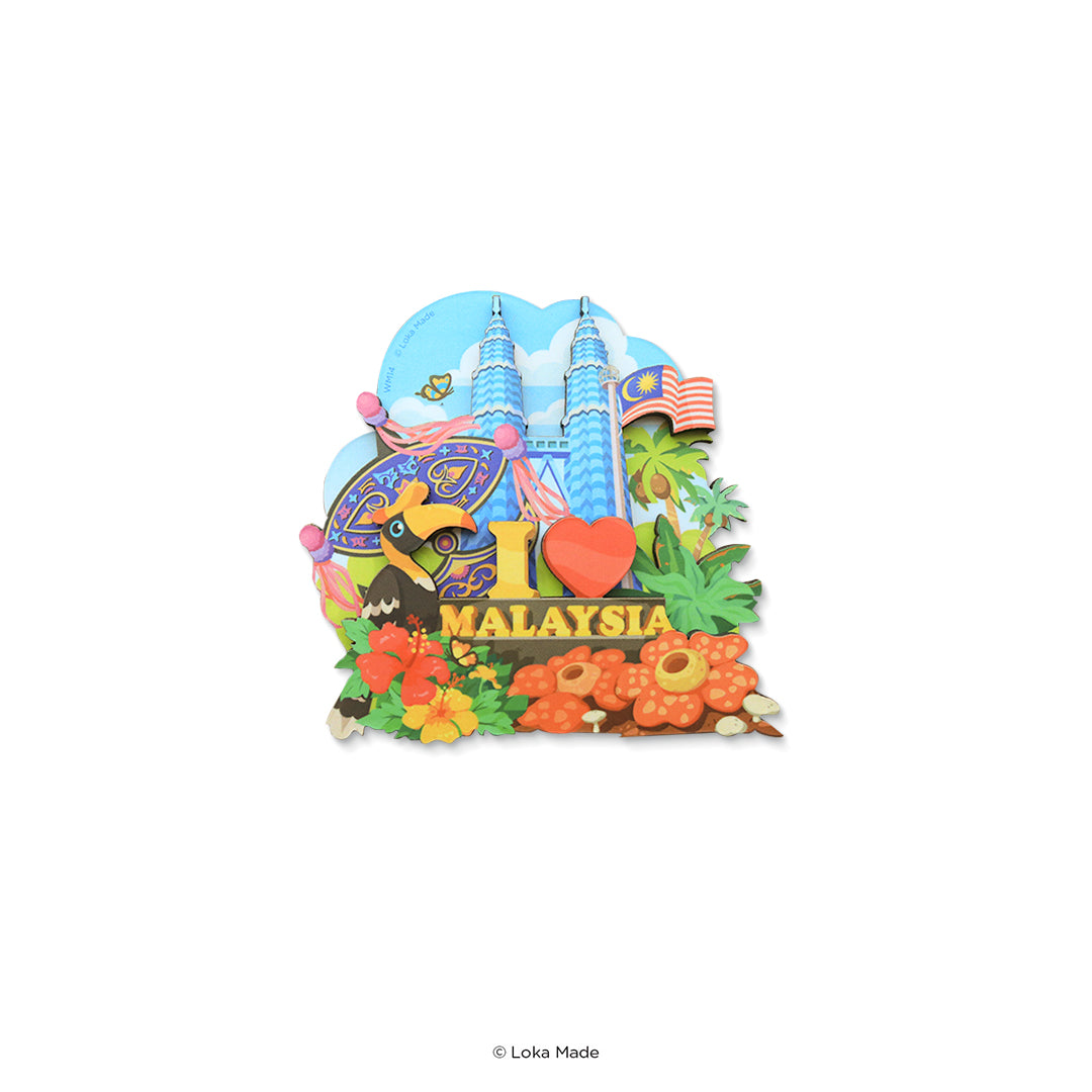 Loka Made Woodee Magnet 'DiverCity in Colours' - Wood Magnet