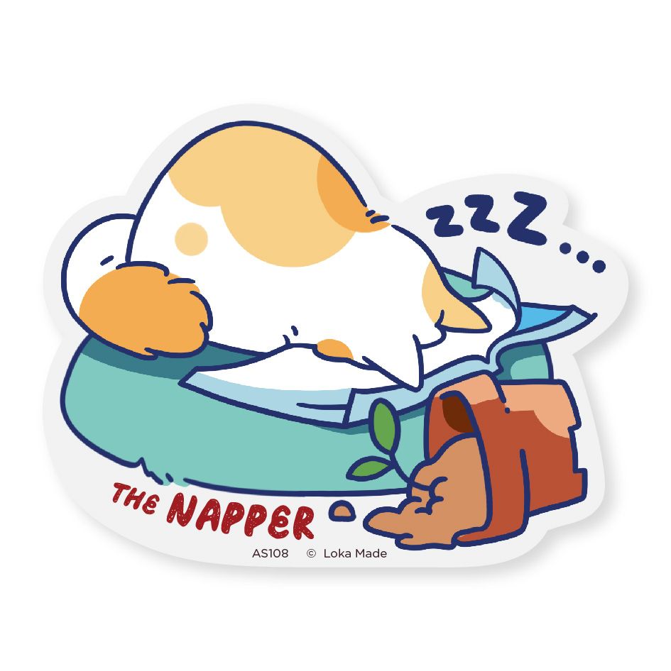 Sticker Reader Cat: The Napper AS108