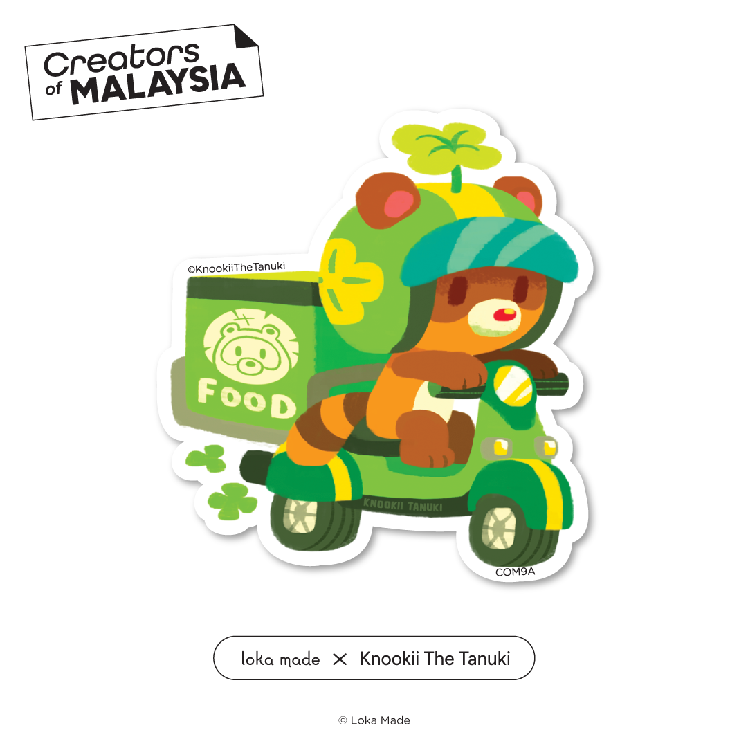Creators of Malaysia: Knookii The Tanuki Sticker