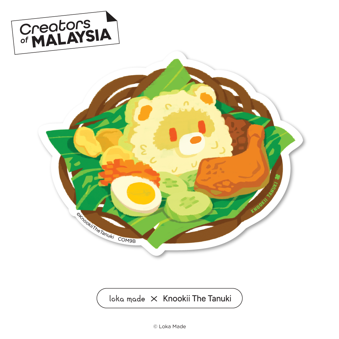 Creators of Malaysia: Knookii The Tanuki Sticker