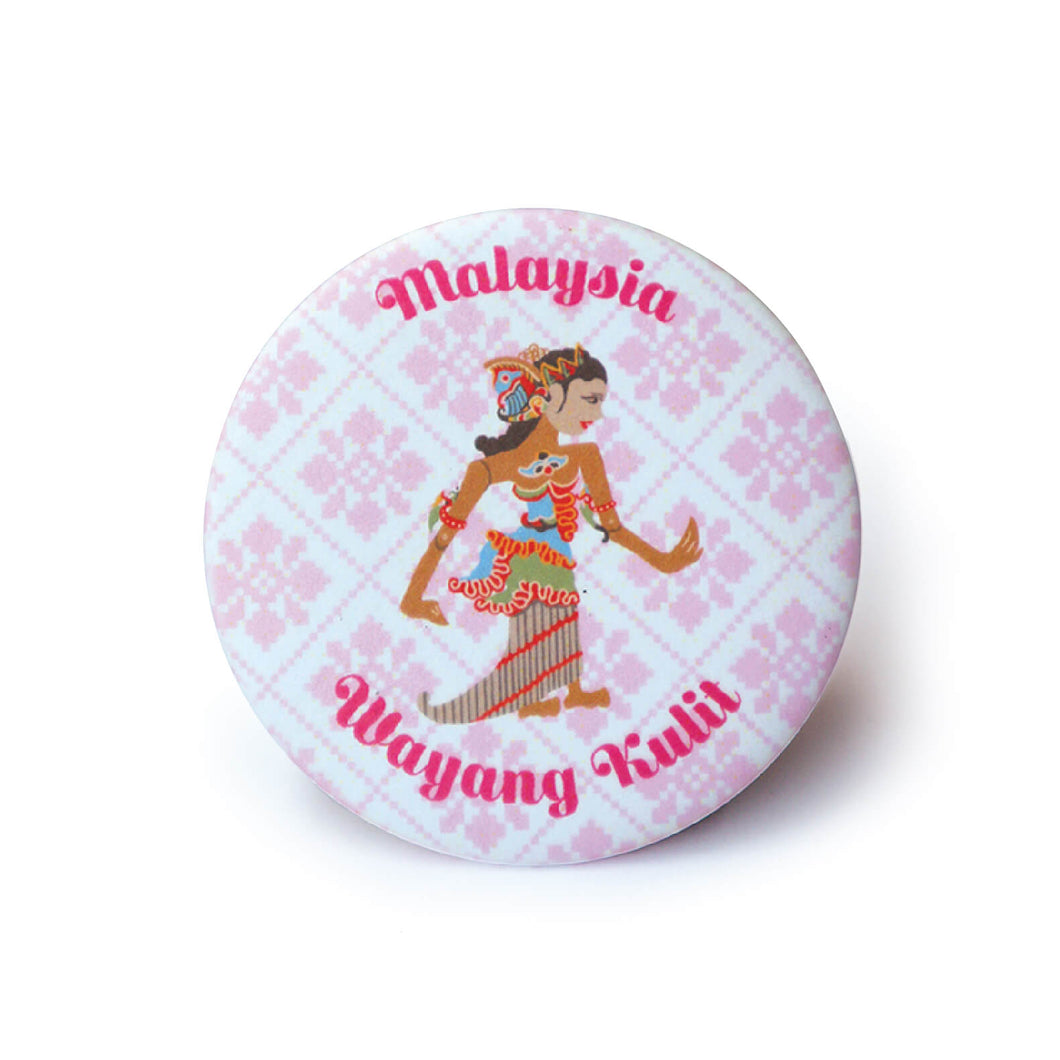 FM37 Magnet Badge: Wayang Kulit (pink)