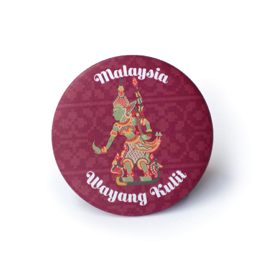 FM32 Magnet Badge: Wayang Kulit (maroon)