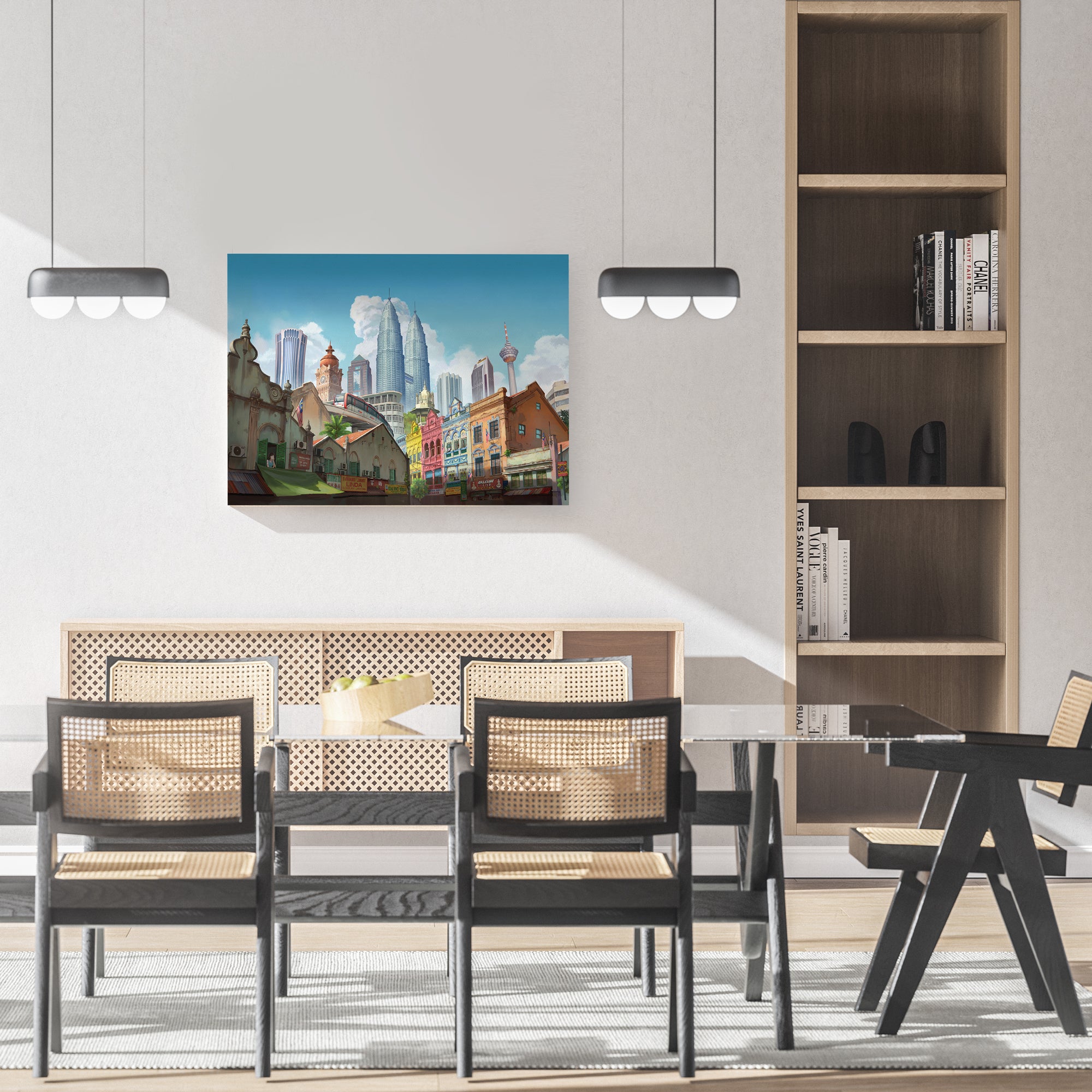 Frame Merdeka Landscape Loka Made Canvas Wall Art - 60th Merdeka