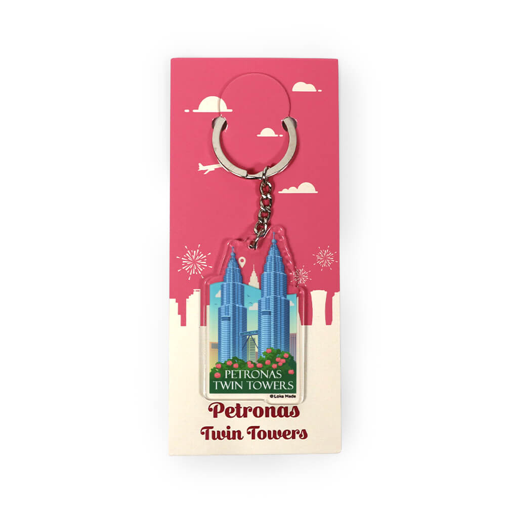 Keychain Petronas Twin Towers Garden