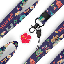 Load image into Gallery viewer, Loka Made’s lanyard jam-packed with fun and cute Malaysian designs that celebrate all things Malaysian - from iconic tourist attractions to mouth-watering food, bubble tea, and adorable cats.  Add some Malaysia charm to your everyday look with this everyday accessory. 
