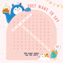 Load image into Gallery viewer, MSP117 Word Search: Happy Birthday
