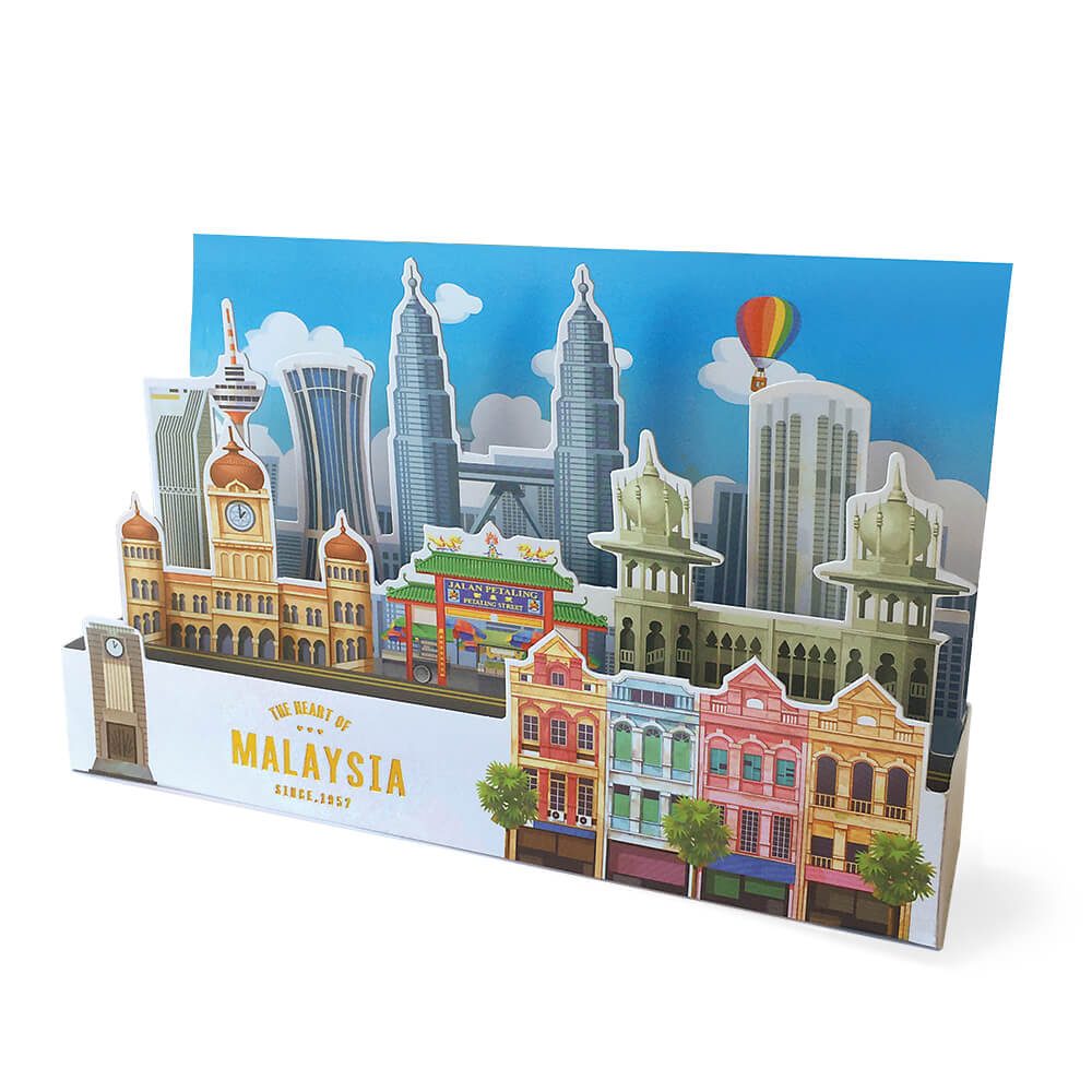 3D Greeting Card: The Heart of Malaysia Kuala Lumpur GC01