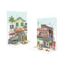 Load image into Gallery viewer, Pop Up Postcard :Neighbourhood Refreshments and Kopitiam PUB03
